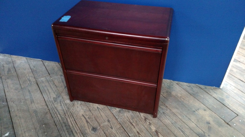Used Wood Veneer File Cabinet Palmetto Office Furniture