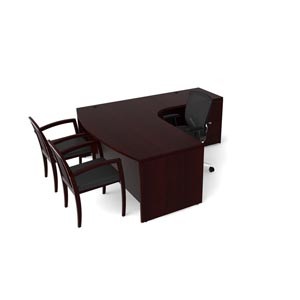 Cherryman Jade L Desk Bowfront Computer Corner