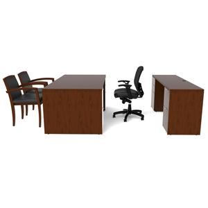 Cherryman Jade Desk and Credenza